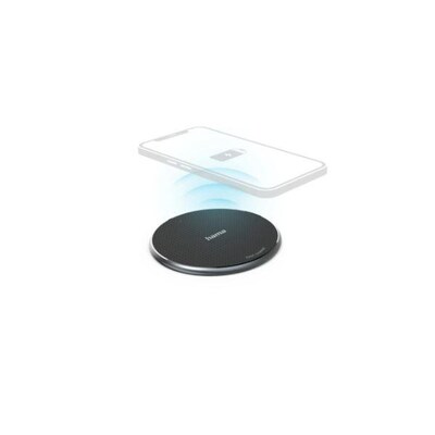 Hama 00201688 Wireless Charger Set QI-FC10, 10 W, kabelloses Smartphone-Ladepad, Schw.