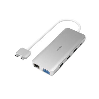 Hama 00200133 USB-C-Hub, Connect2Mac, Multiport für Apple MacBook Air & Pro, 12 Ports