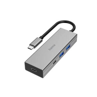 Hama 00200136 USB-C-Hub, 4 Ports, 2x USB-A, 2x USB-C, USB 3.2 Gen1, 5 Gbit/s